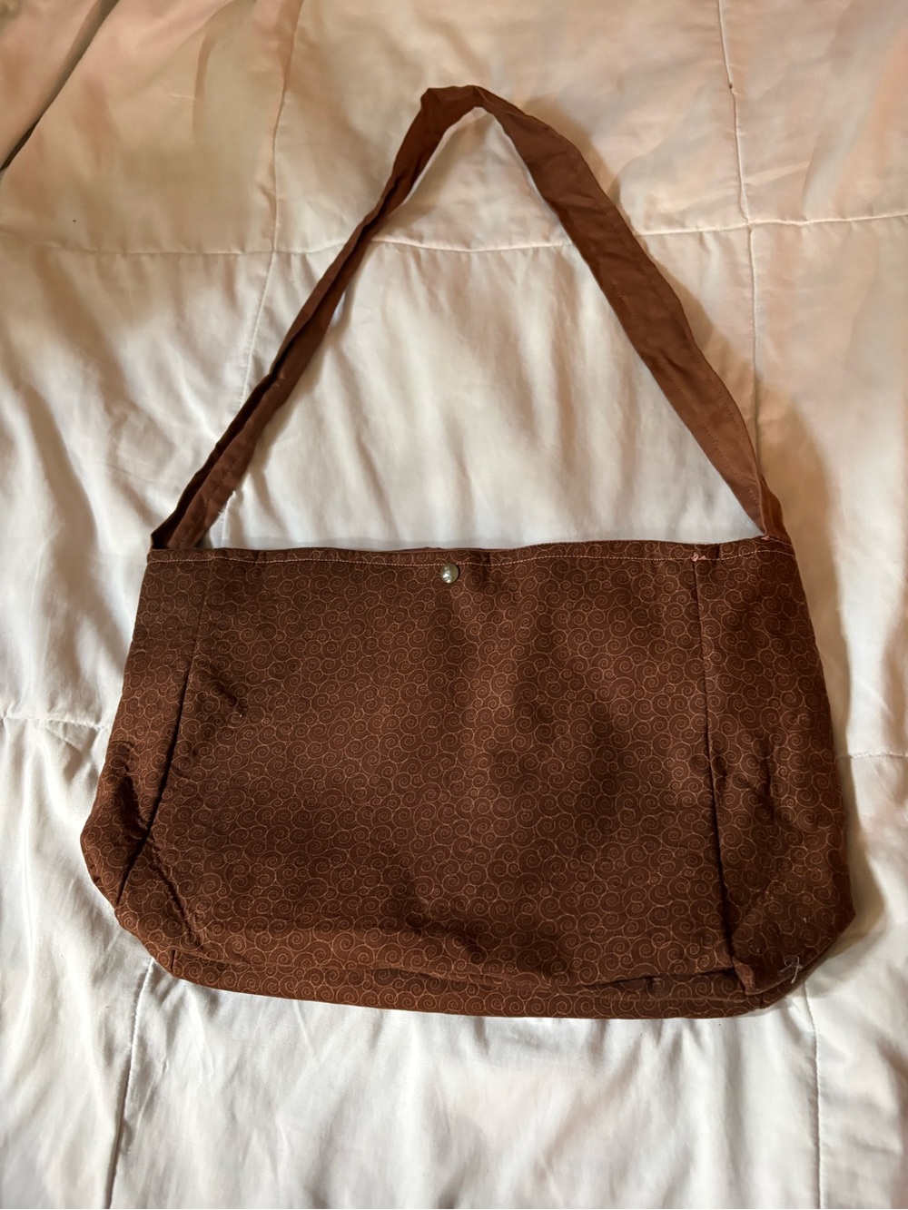 Brown Patterned Everyday Shoulder Bag